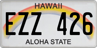 HI license plate EZZ426