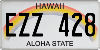 HI license plate EZZ428