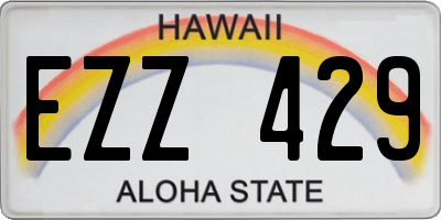 HI license plate EZZ429