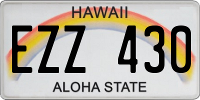 HI license plate EZZ430