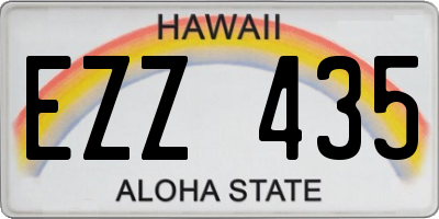 HI license plate EZZ435