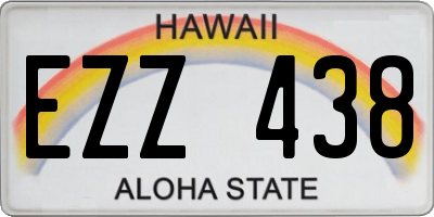 HI license plate EZZ438