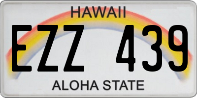 HI license plate EZZ439