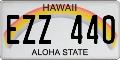HI license plate EZZ440