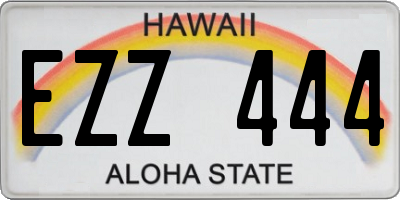 HI license plate EZZ444