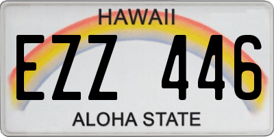 HI license plate EZZ446
