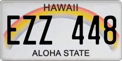 HI license plate EZZ448
