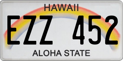 HI license plate EZZ452