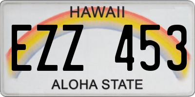 HI license plate EZZ453