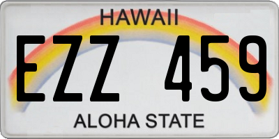HI license plate EZZ459