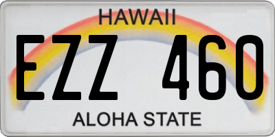 HI license plate EZZ460