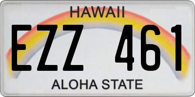 HI license plate EZZ461