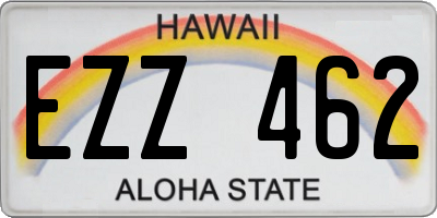 HI license plate EZZ462