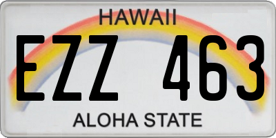 HI license plate EZZ463