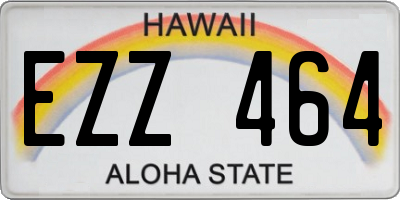 HI license plate EZZ464