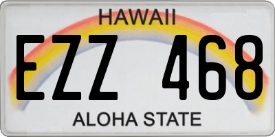 HI license plate EZZ468