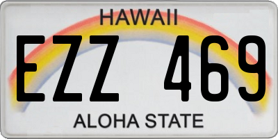 HI license plate EZZ469
