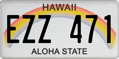 HI license plate EZZ471