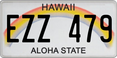 HI license plate EZZ479