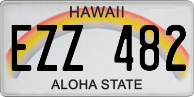 HI license plate EZZ482