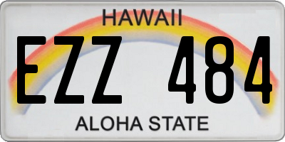HI license plate EZZ484