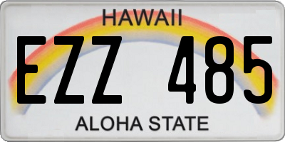 HI license plate EZZ485