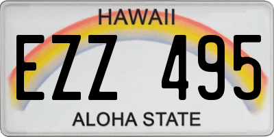 HI license plate EZZ495