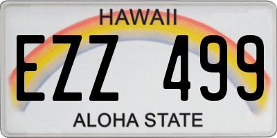 HI license plate EZZ499