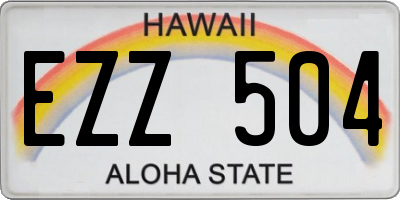 HI license plate EZZ504