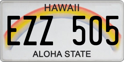 HI license plate EZZ505