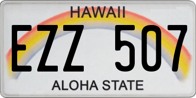 HI license plate EZZ507