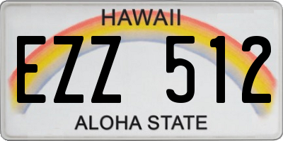 HI license plate EZZ512