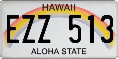 HI license plate EZZ513