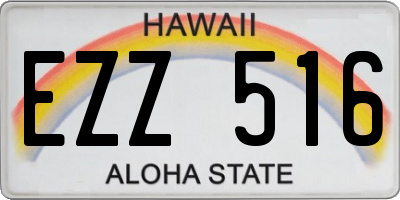 HI license plate EZZ516