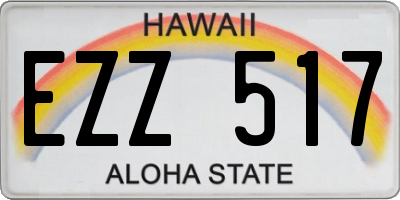 HI license plate EZZ517