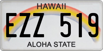 HI license plate EZZ519