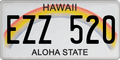 HI license plate EZZ520