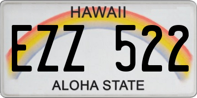 HI license plate EZZ522