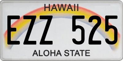 HI license plate EZZ525