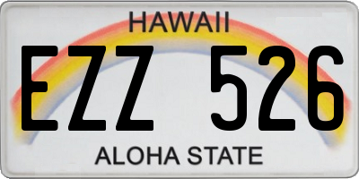 HI license plate EZZ526