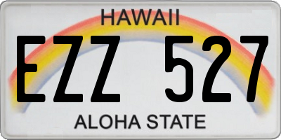 HI license plate EZZ527