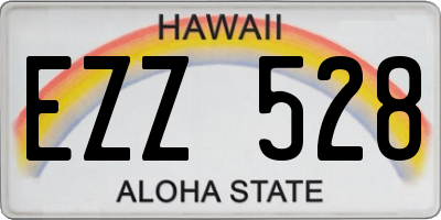 HI license plate EZZ528