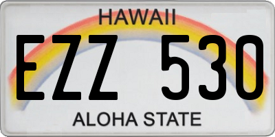 HI license plate EZZ530