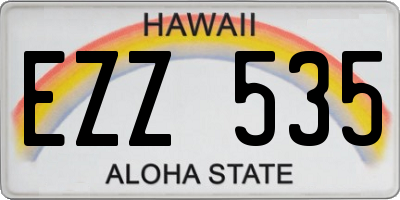 HI license plate EZZ535