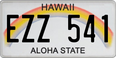 HI license plate EZZ541