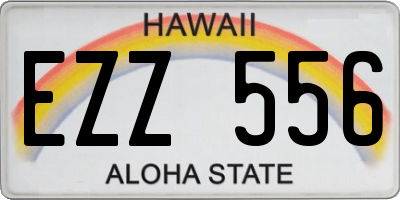 HI license plate EZZ556