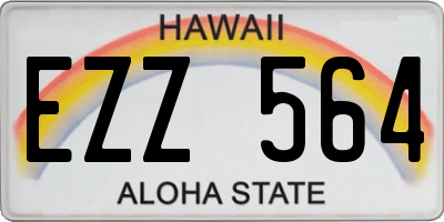 HI license plate EZZ564