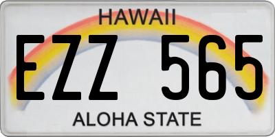 HI license plate EZZ565