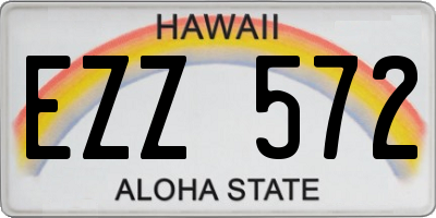 HI license plate EZZ572