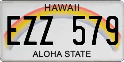 HI license plate EZZ579